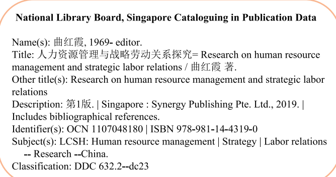 Research On Human Resource Management And Strategic Labor Relations — Book Information