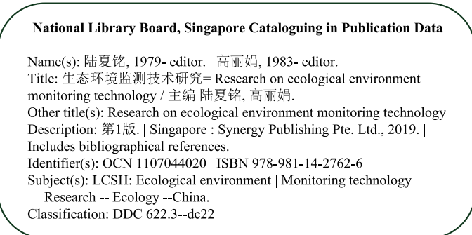 Research On Ecological Environment Monitoring Technology — Book Information