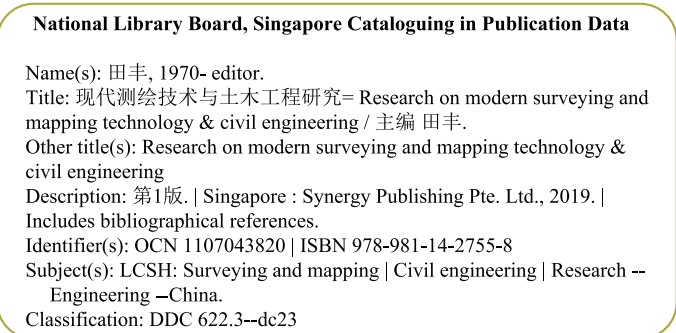 Modern Surveying And Mapping Technology And Civil Engineering Research — Book Information