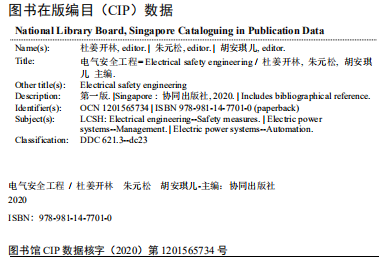 Electrical Safety Engineering — Book Information